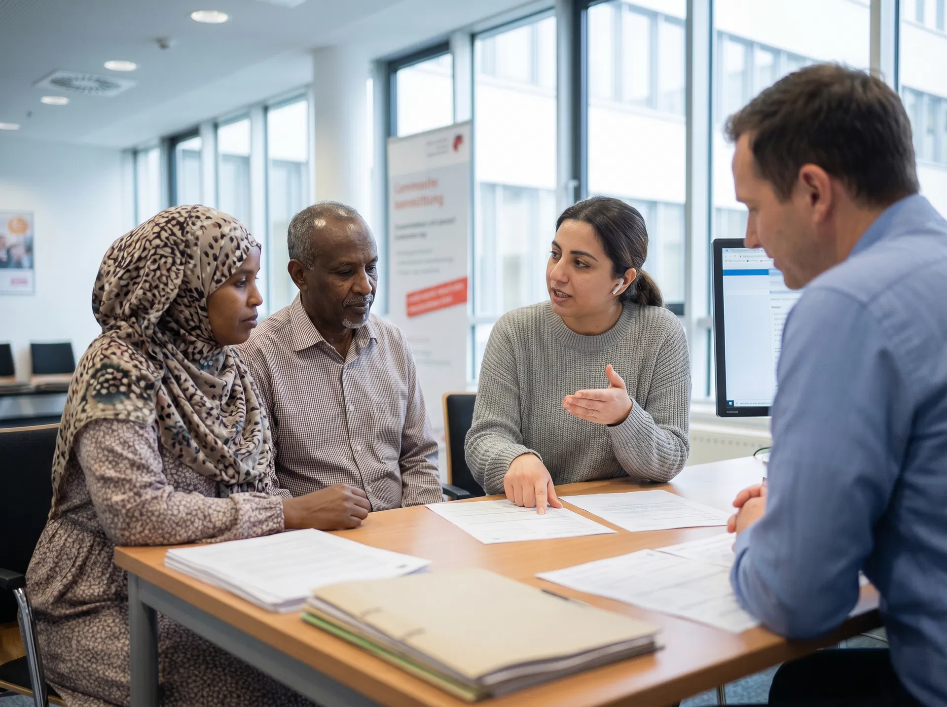 Begleitung und Übersetzung bei einem offiziellen Gespräch