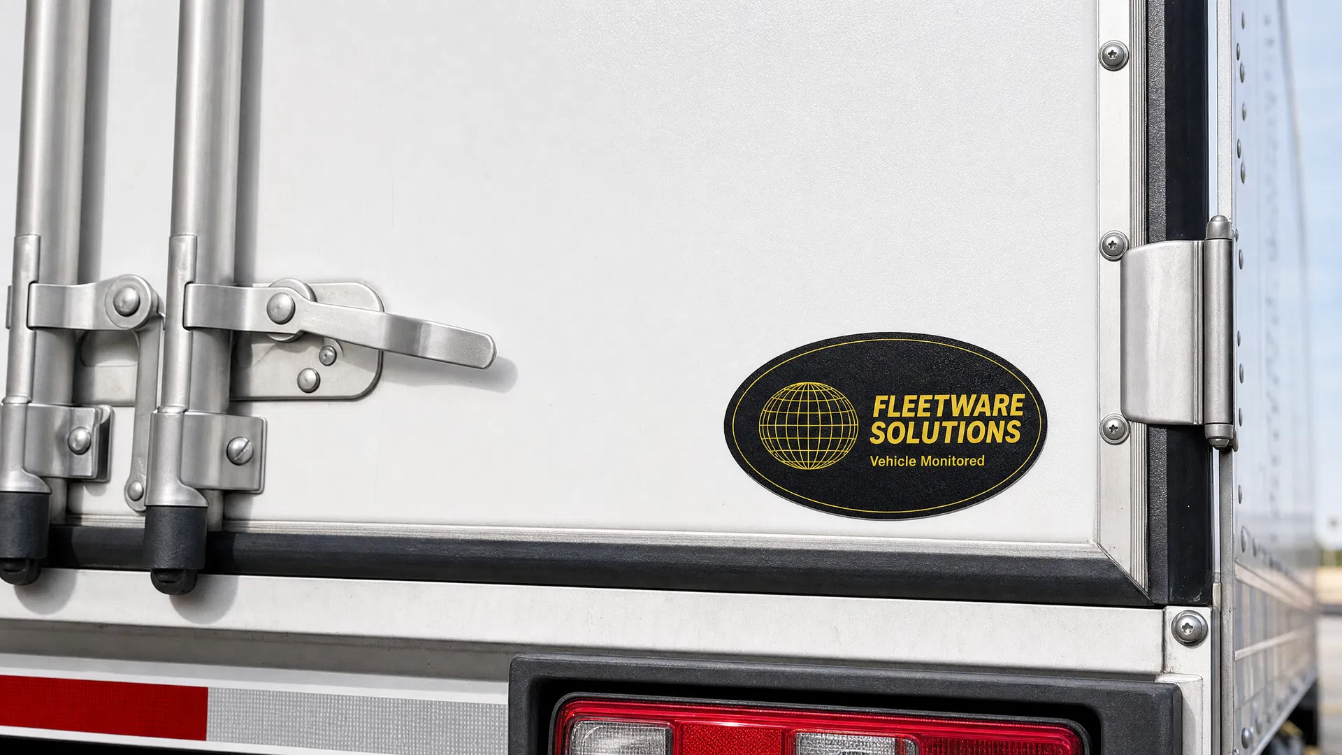 Vehicle Monitored by Fleetware Solutions sticker
