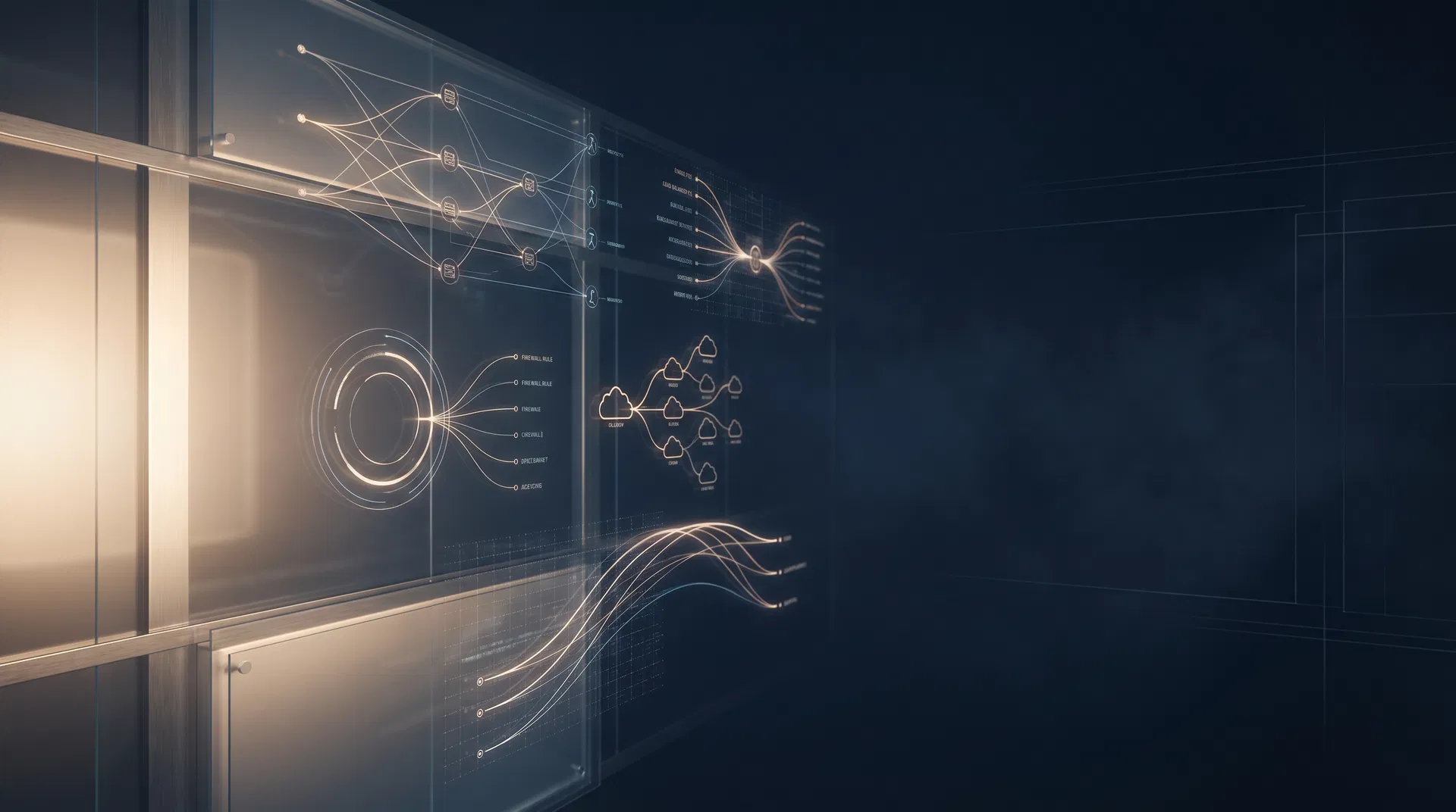Abstract network command visualization