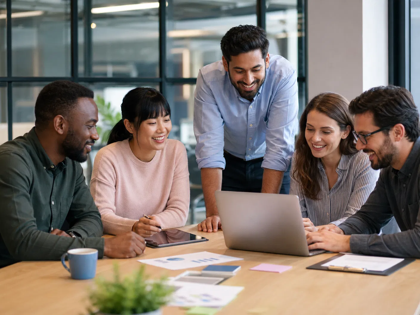 Our professional team collaborating on IT solutions
