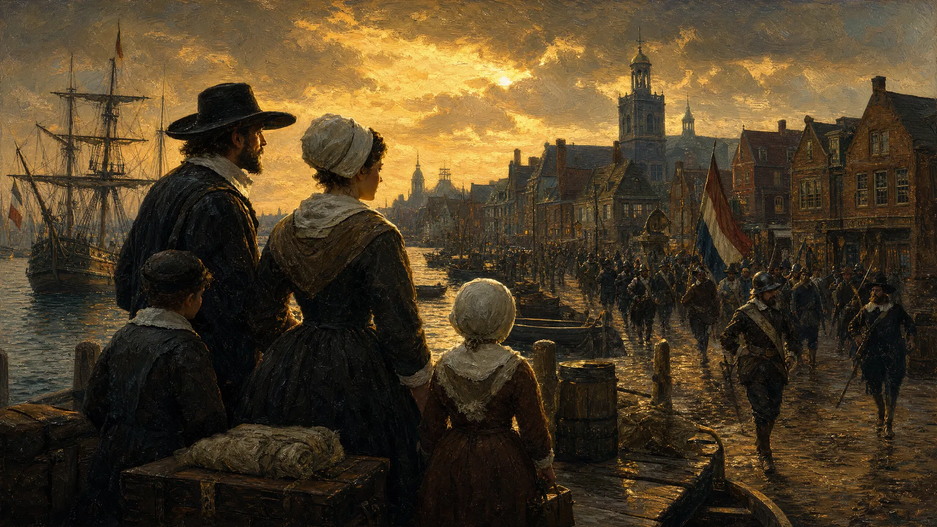 The Delpech family arrives in colonial New York