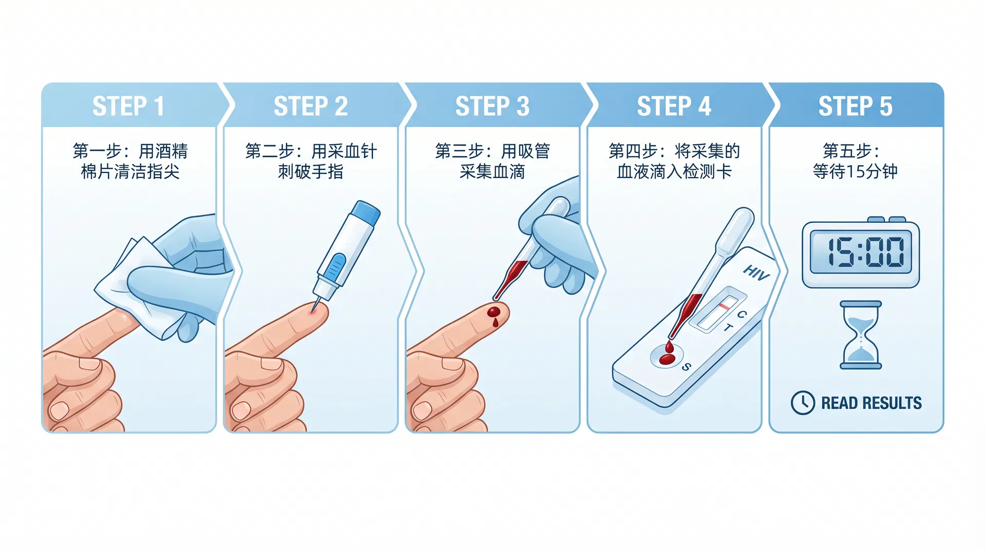 HIV 檢驗器使用步驟