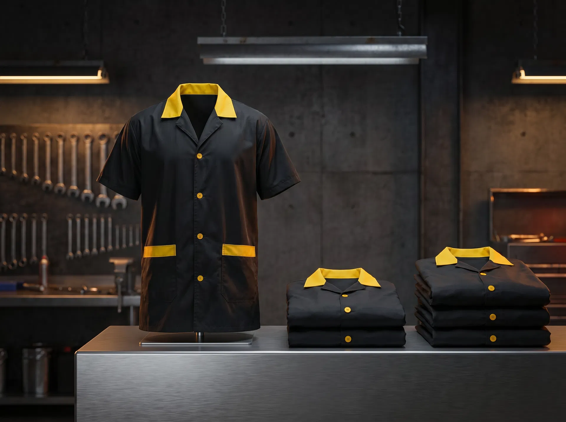 Combo de batas tipo mecánico en diferentes cantidades