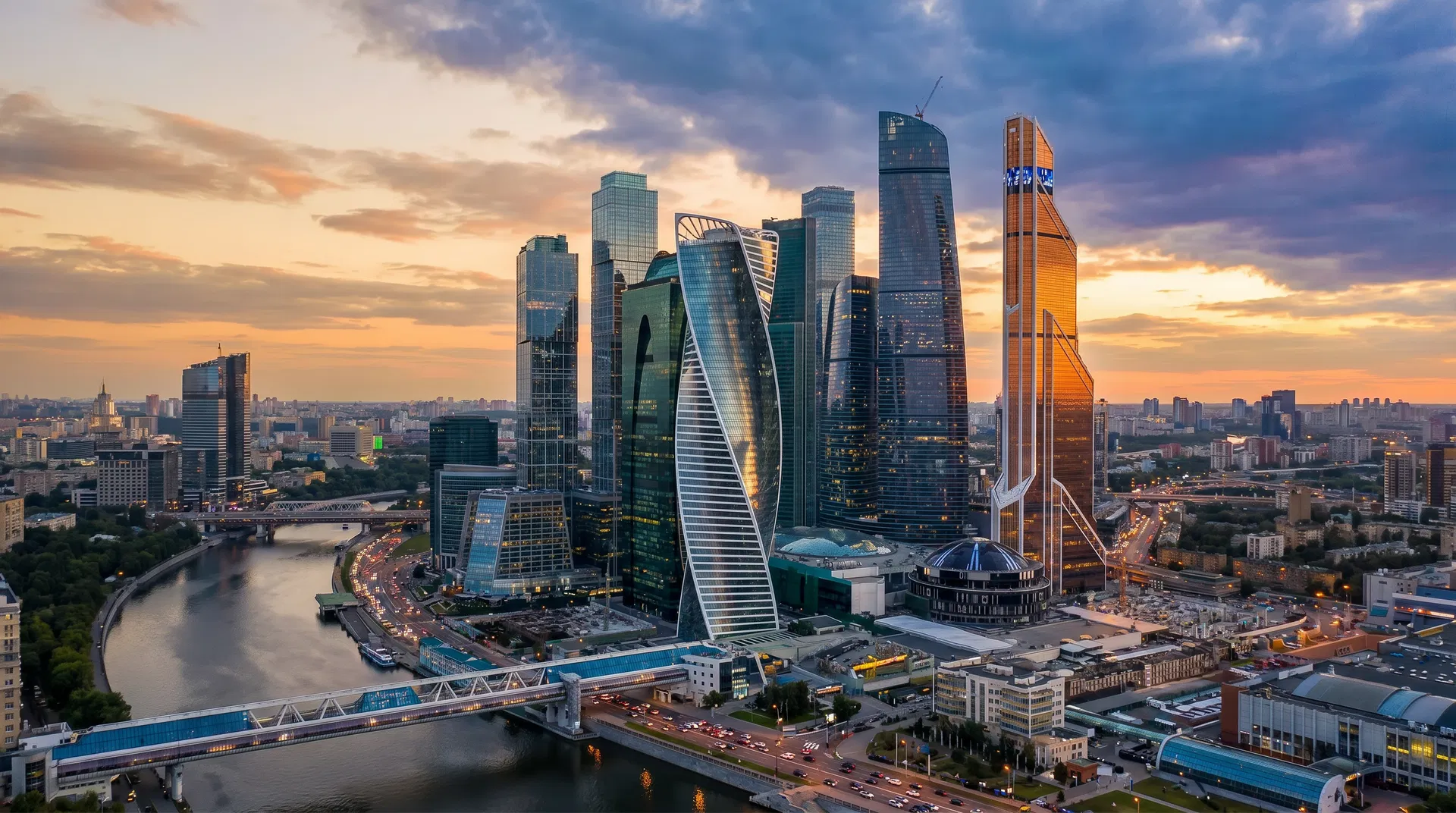 Moscow City — modern business center of Moscow, Russia