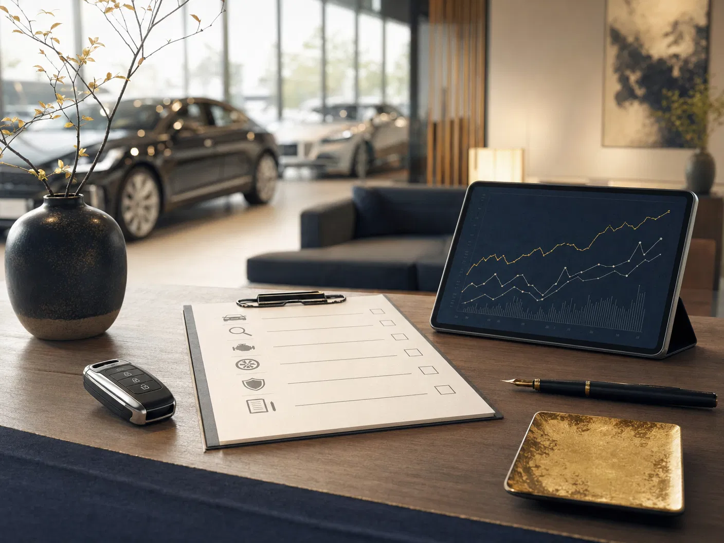 透明性の高い査定をイメージした相談デスク