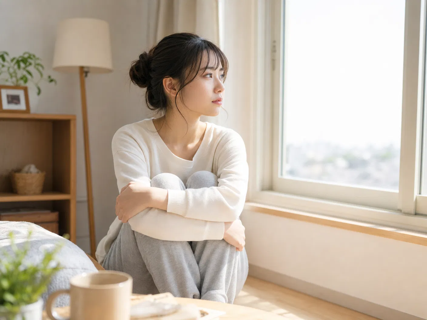 一人暮らしに不安を感じる日本人女性