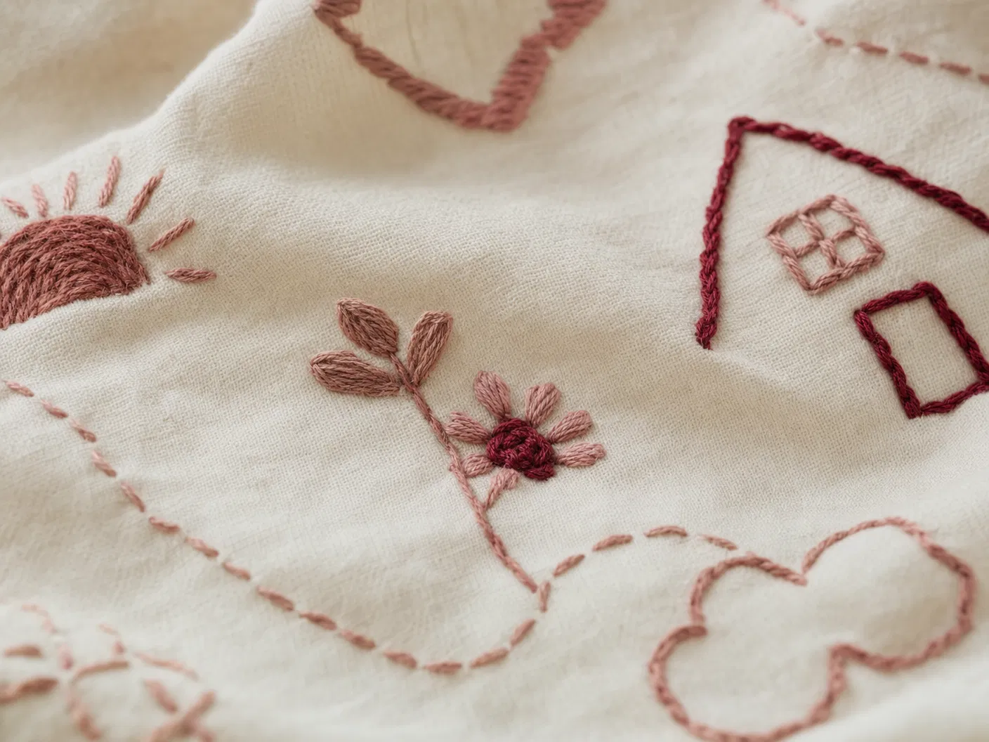 手仕事感のある刺繍モチーフとGiftmoreの小物ギフトイメージ