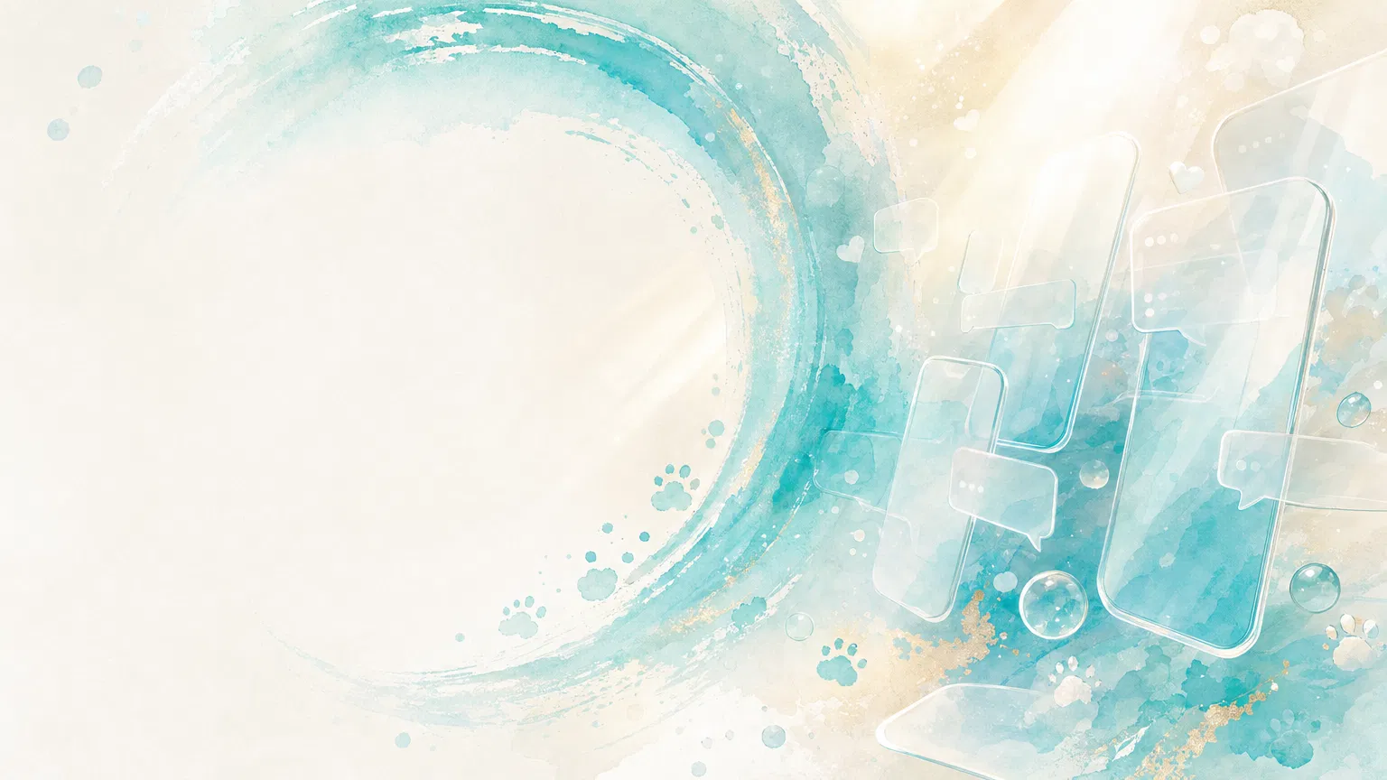 アクアの円環と光を用いたCocoWayブランド背景