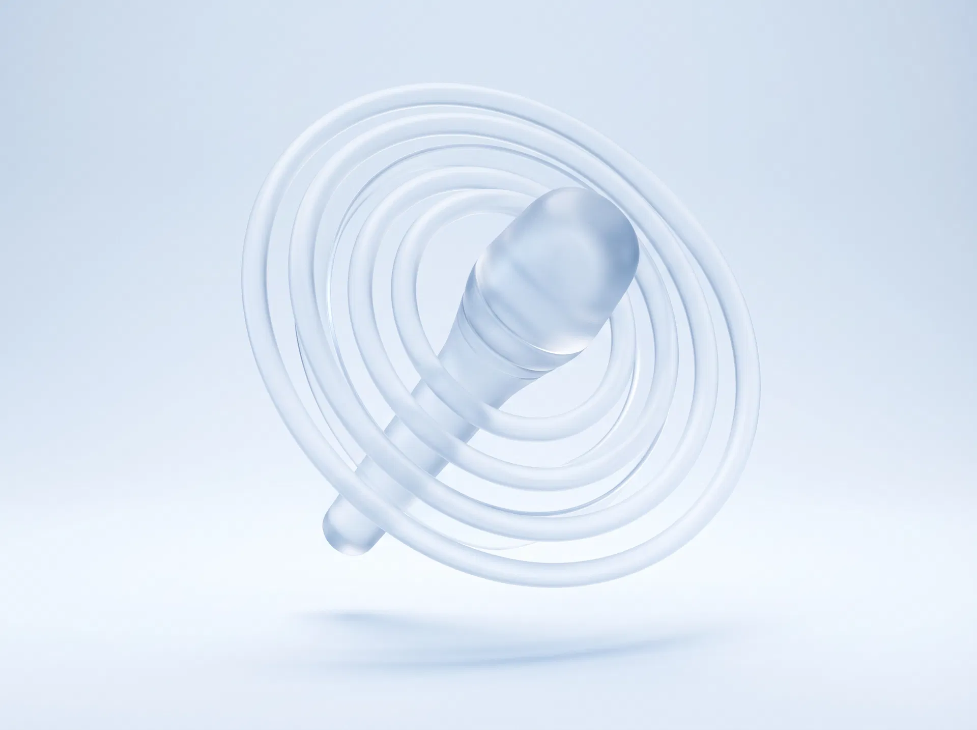 Glass microphone with sound waves