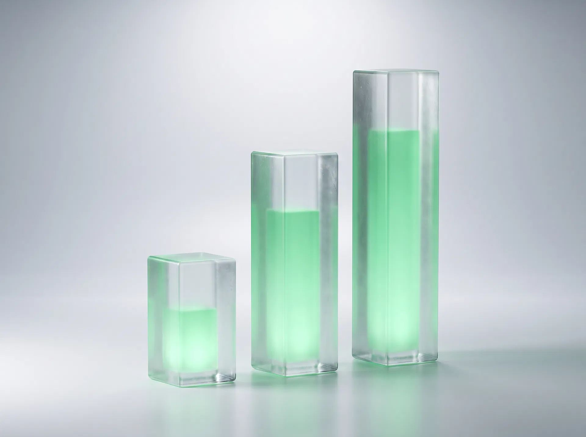 Glass bar charts showing audio features