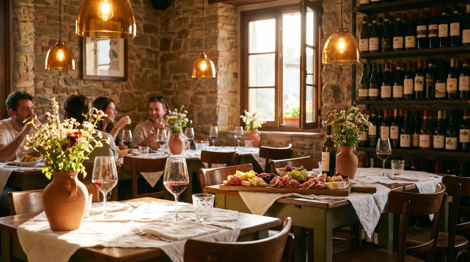 Interno del bistrot L'Incontro Wine Food and More a Navarons di Meduno