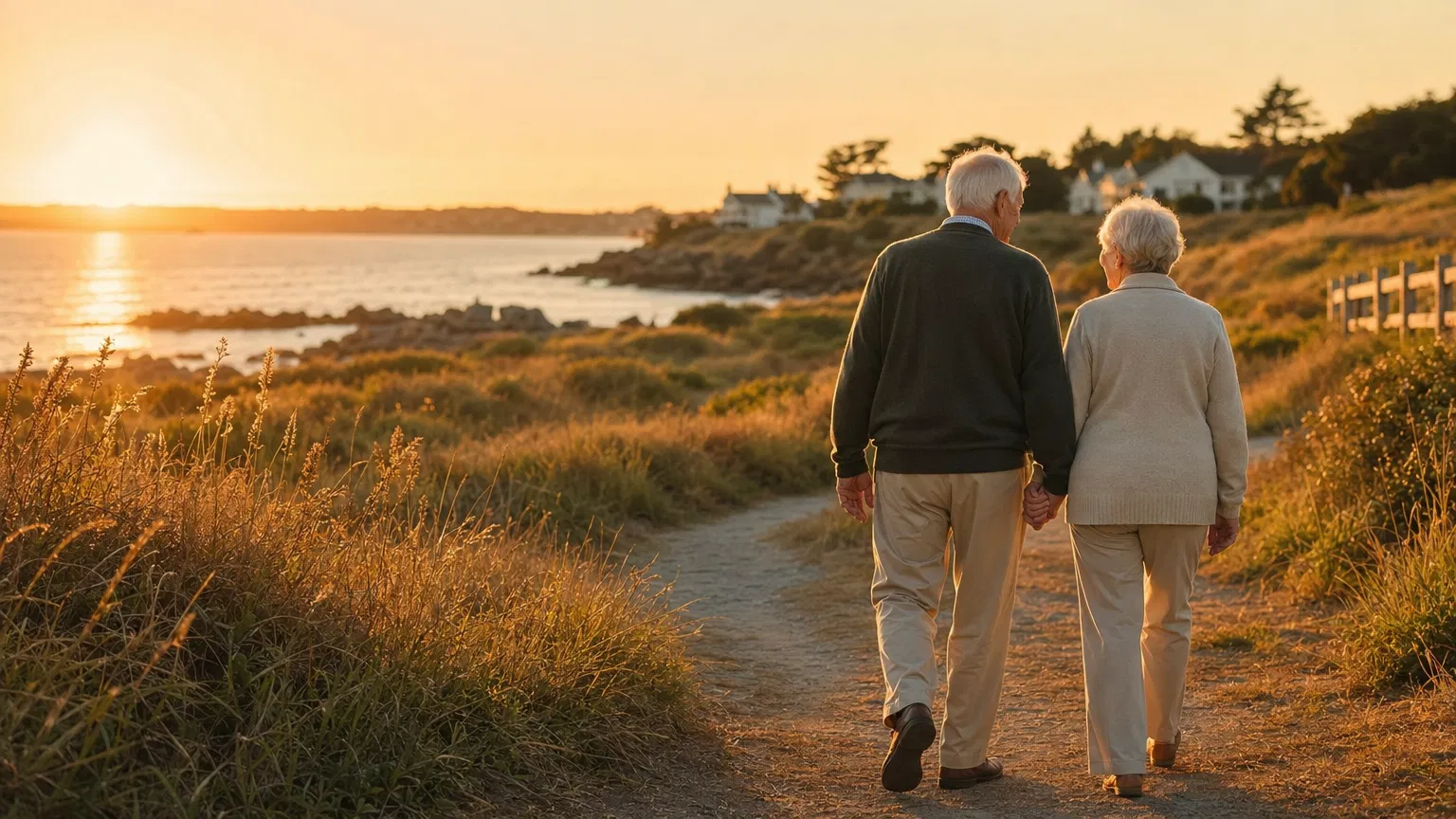 Retired couple with financial security