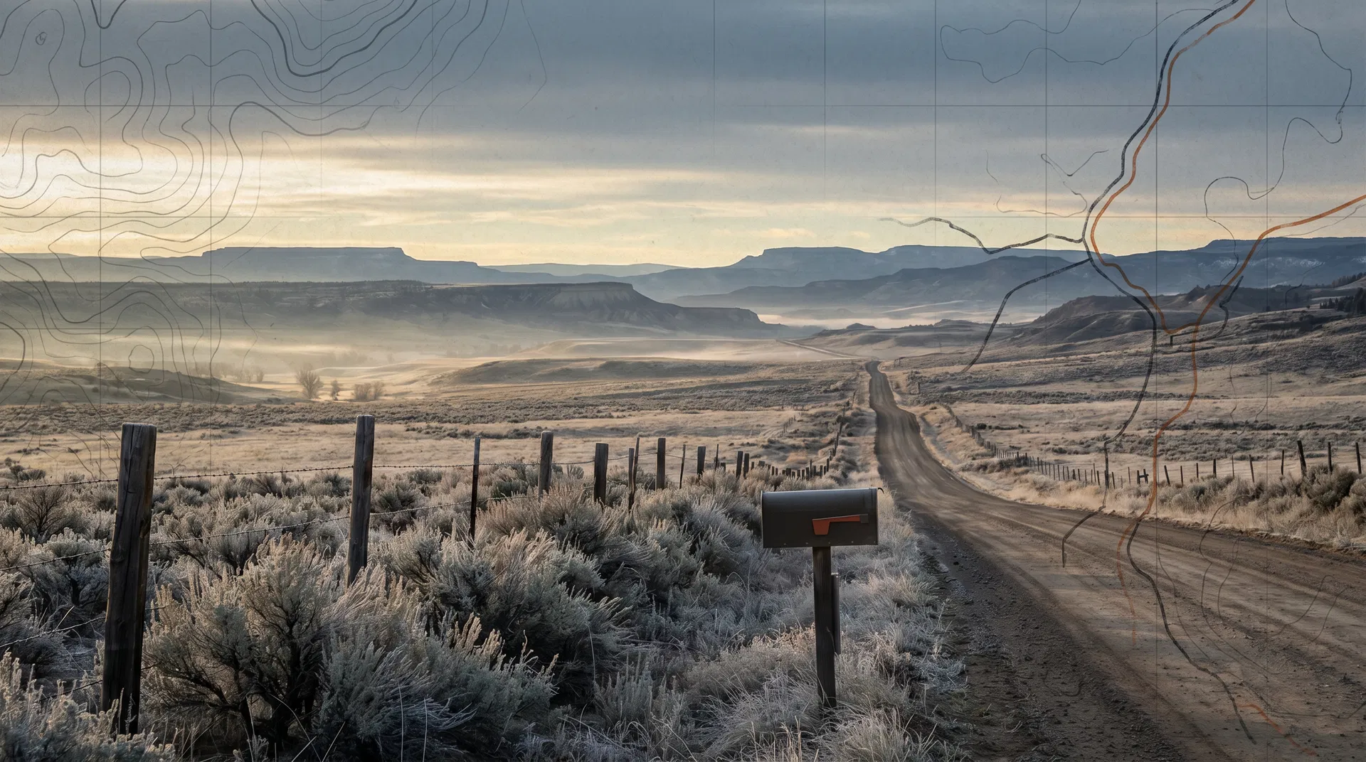 Rural Craig route landscape at dawn