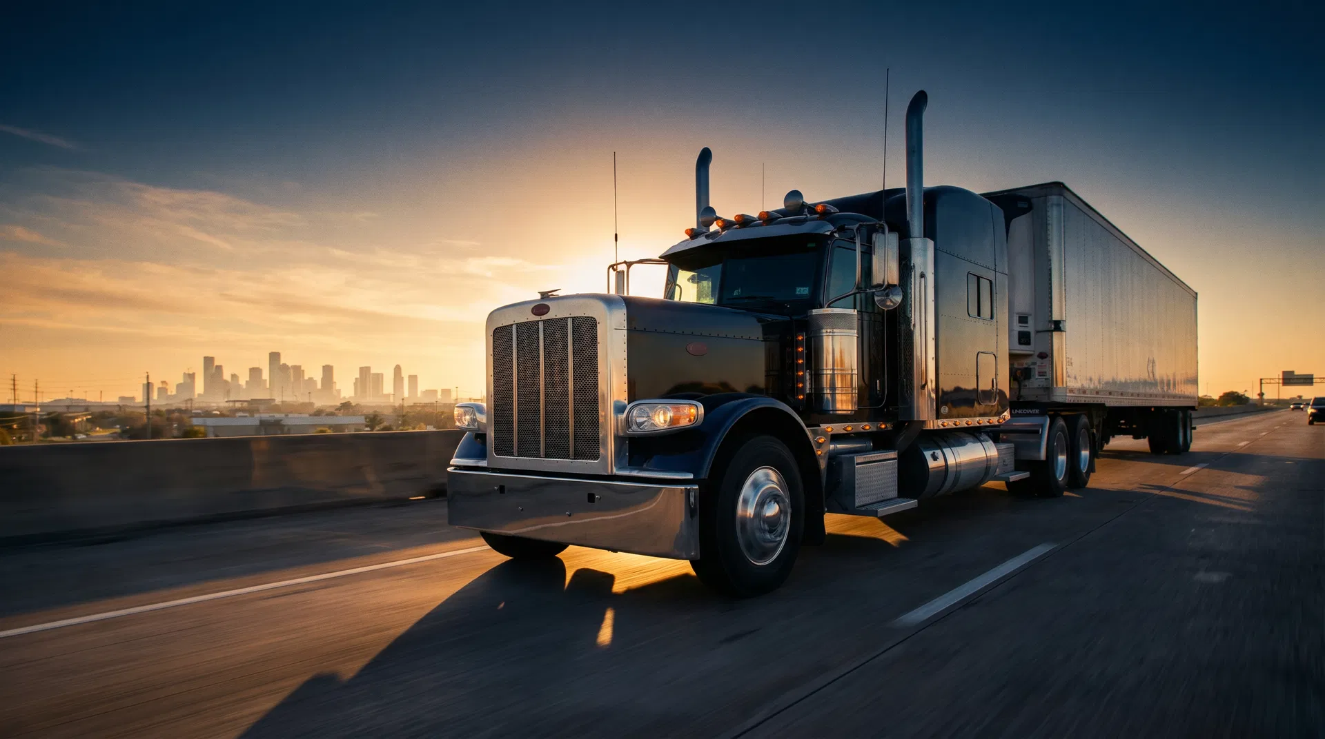 Connecticut Transportation Group freight truck hauling cargo on Northeast highway — Power Only, Dry Van, and Flatbed carrier serving CT and Gulf Coast