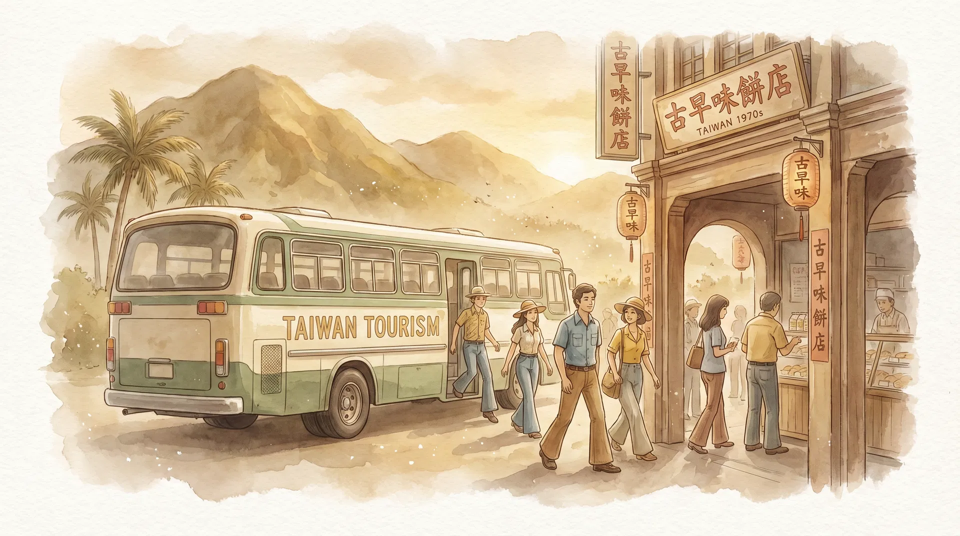 民國六七〇年代遊覽車休息站