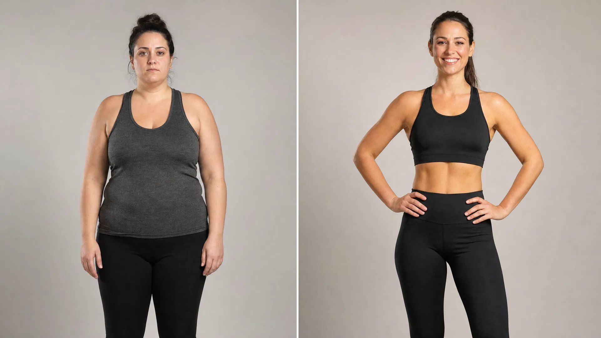 Sarah M. before and after transformation