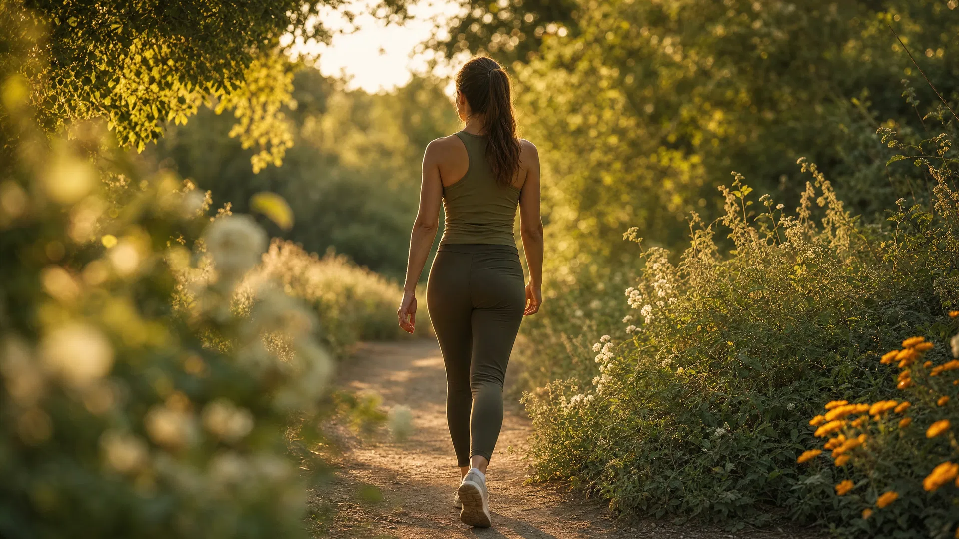 Woman walking in nature