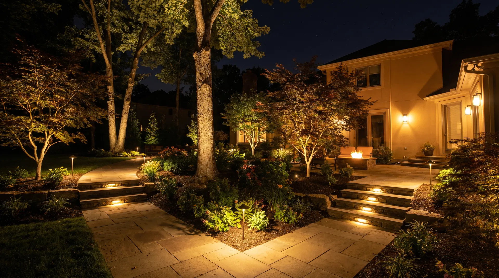 Modern Home Landscape Lighting