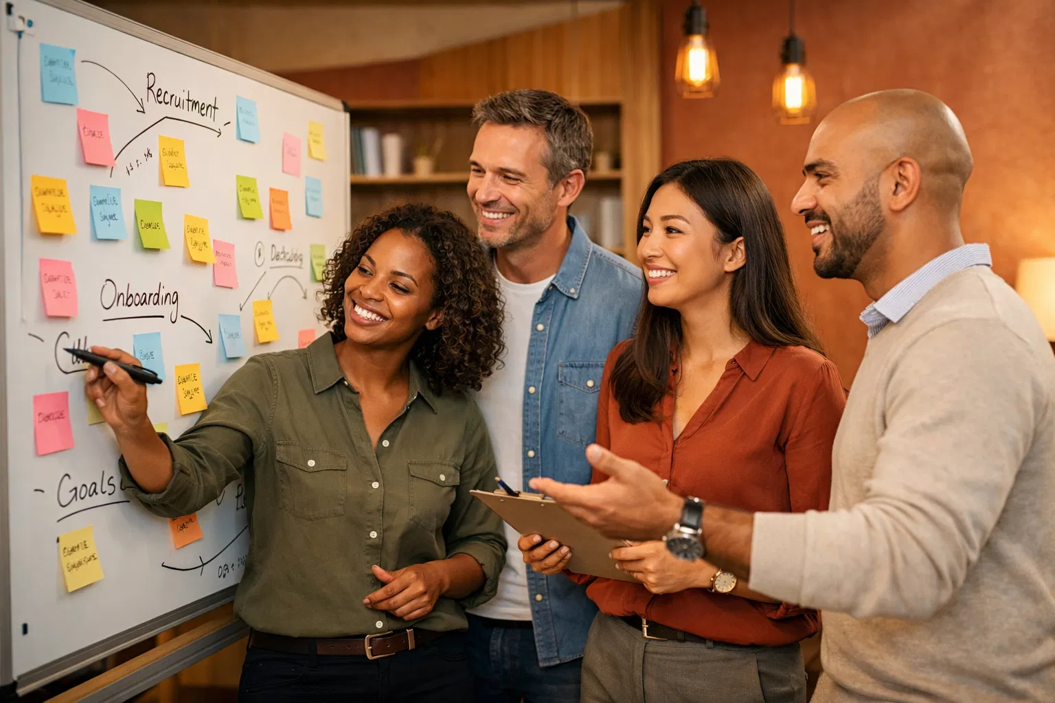 PeopleFirst HR team collaborating on strategy