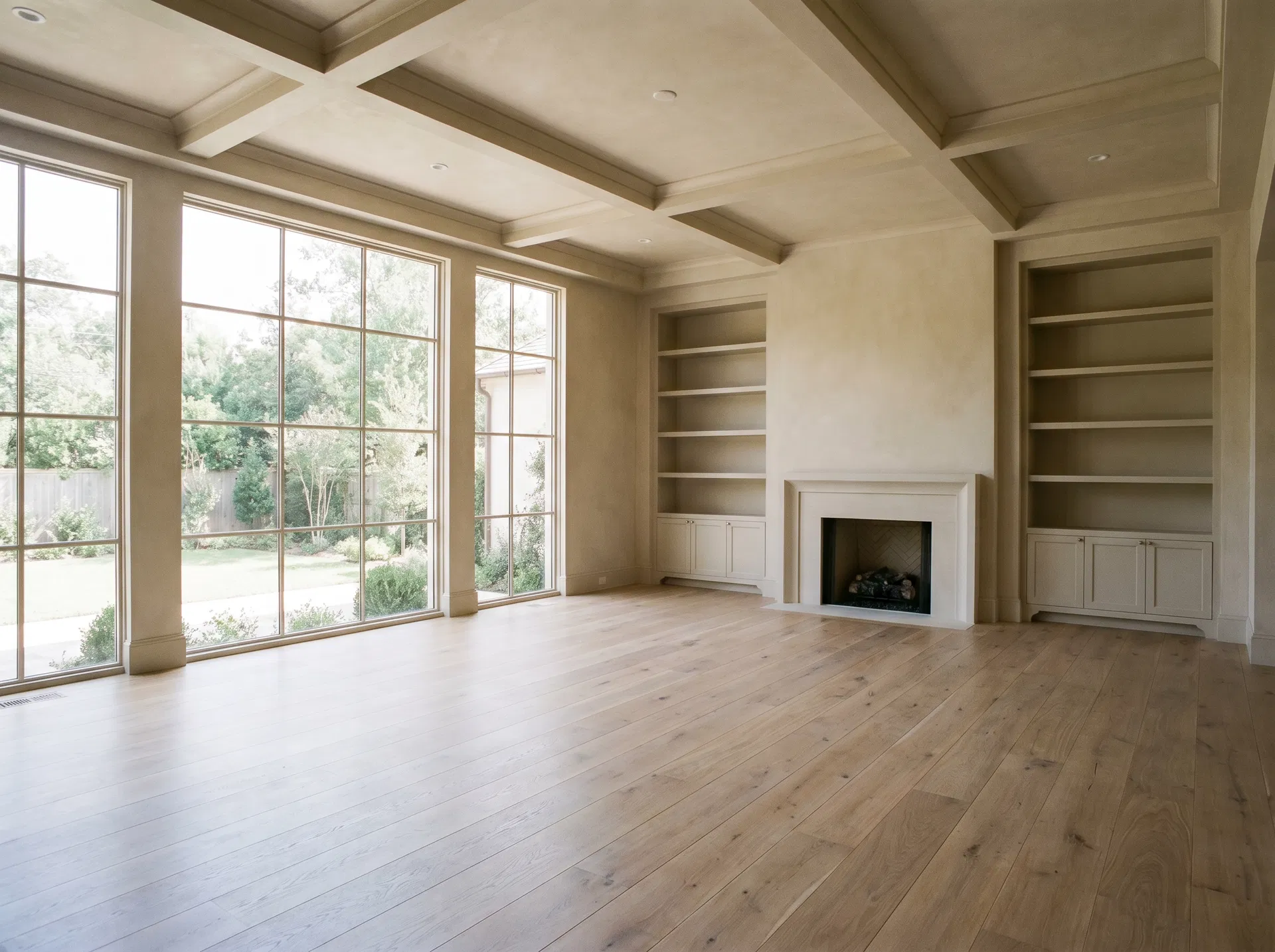 Living room before virtual staging
