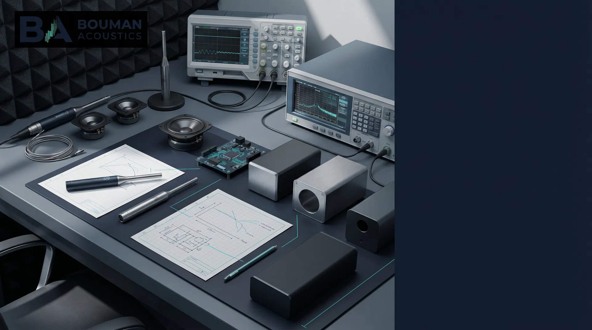 Applied acoustics product development advisory laboratory workspace