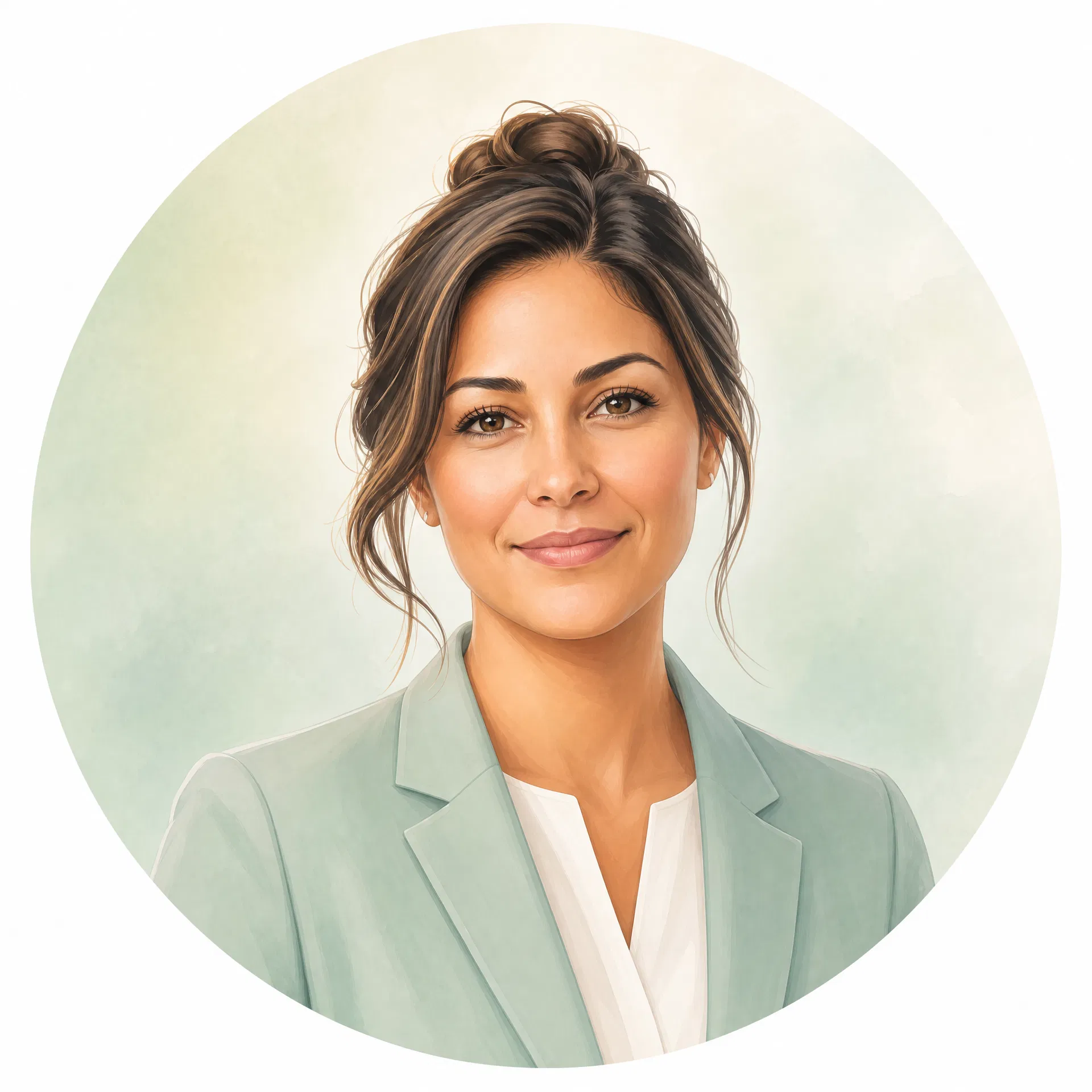 Illustrated placeholder portrait for a care coordinator