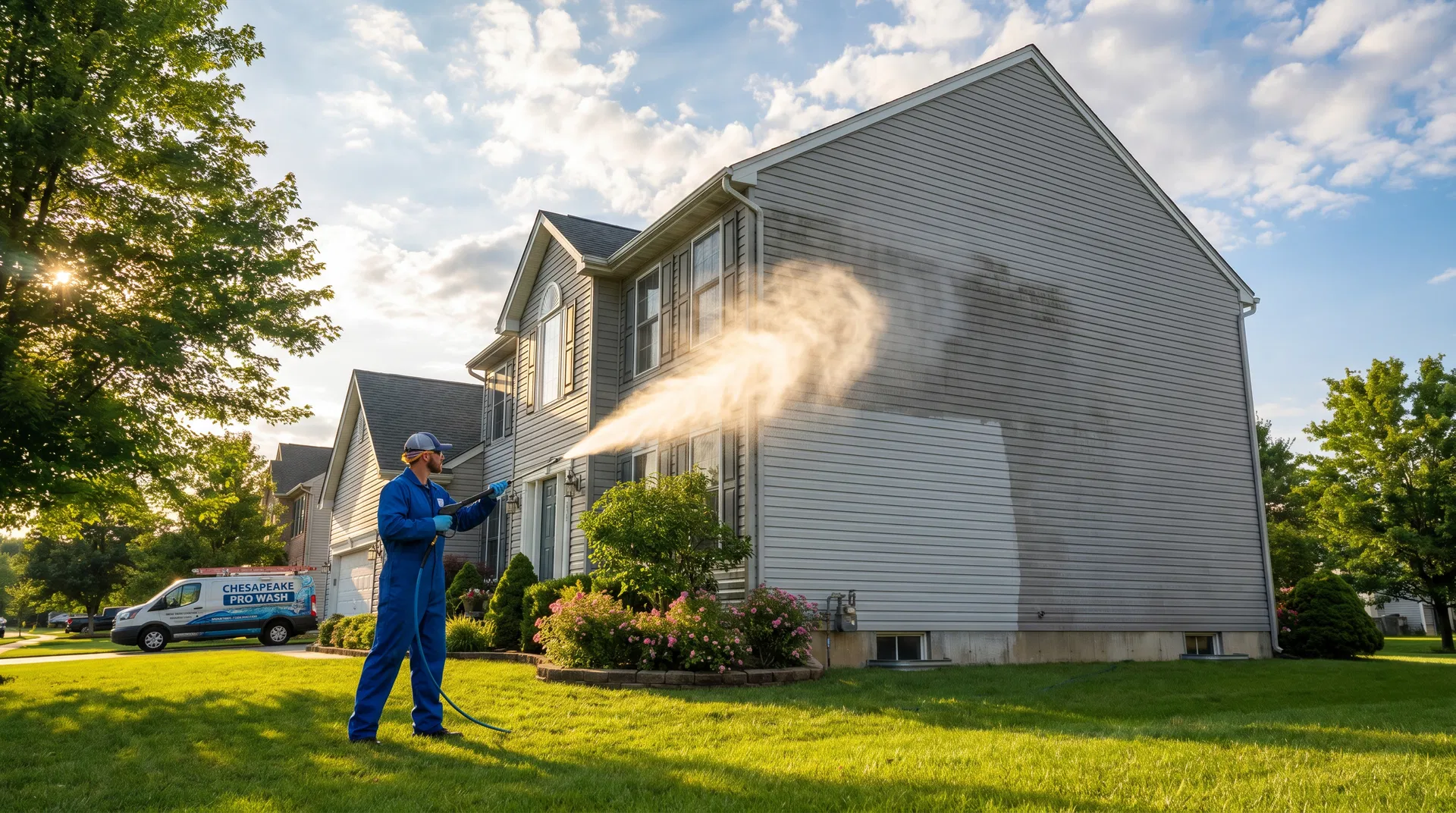 Pressure washing in Great Bridge
