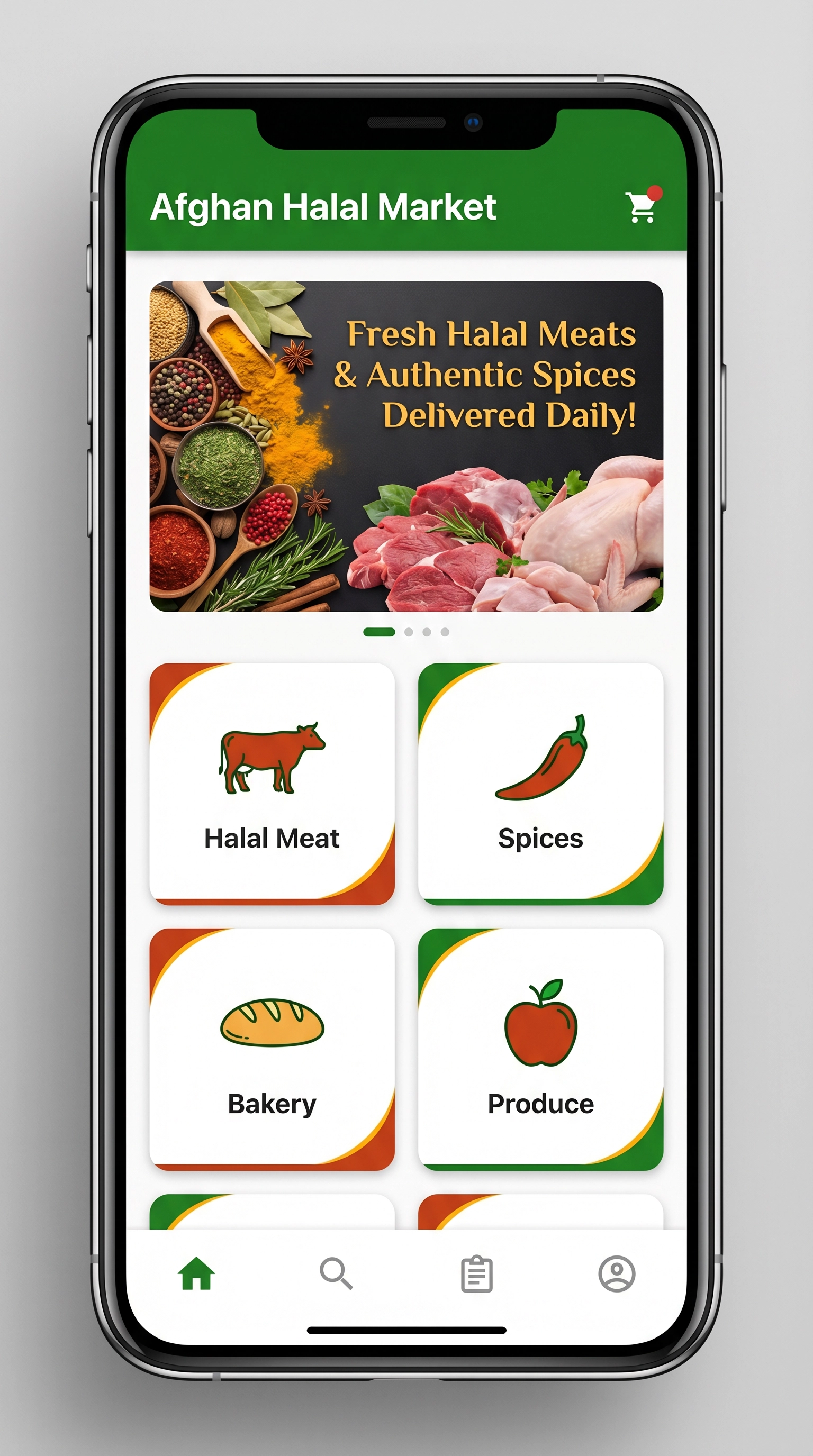 Afghan Halal Market mobile app