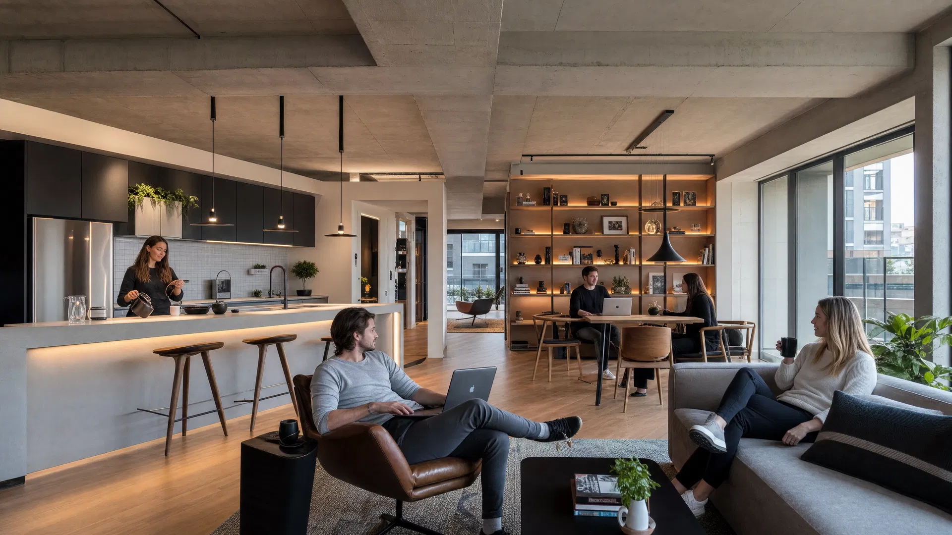 Modernes Co-Living Space