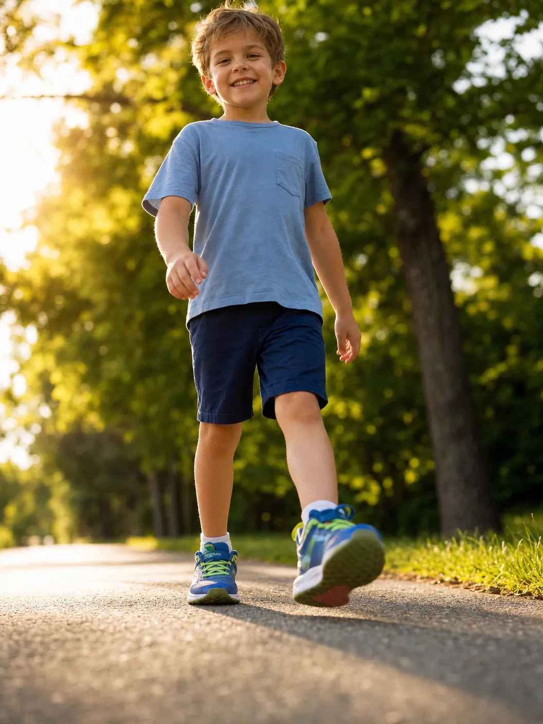Person walking confidently with Somade insoles