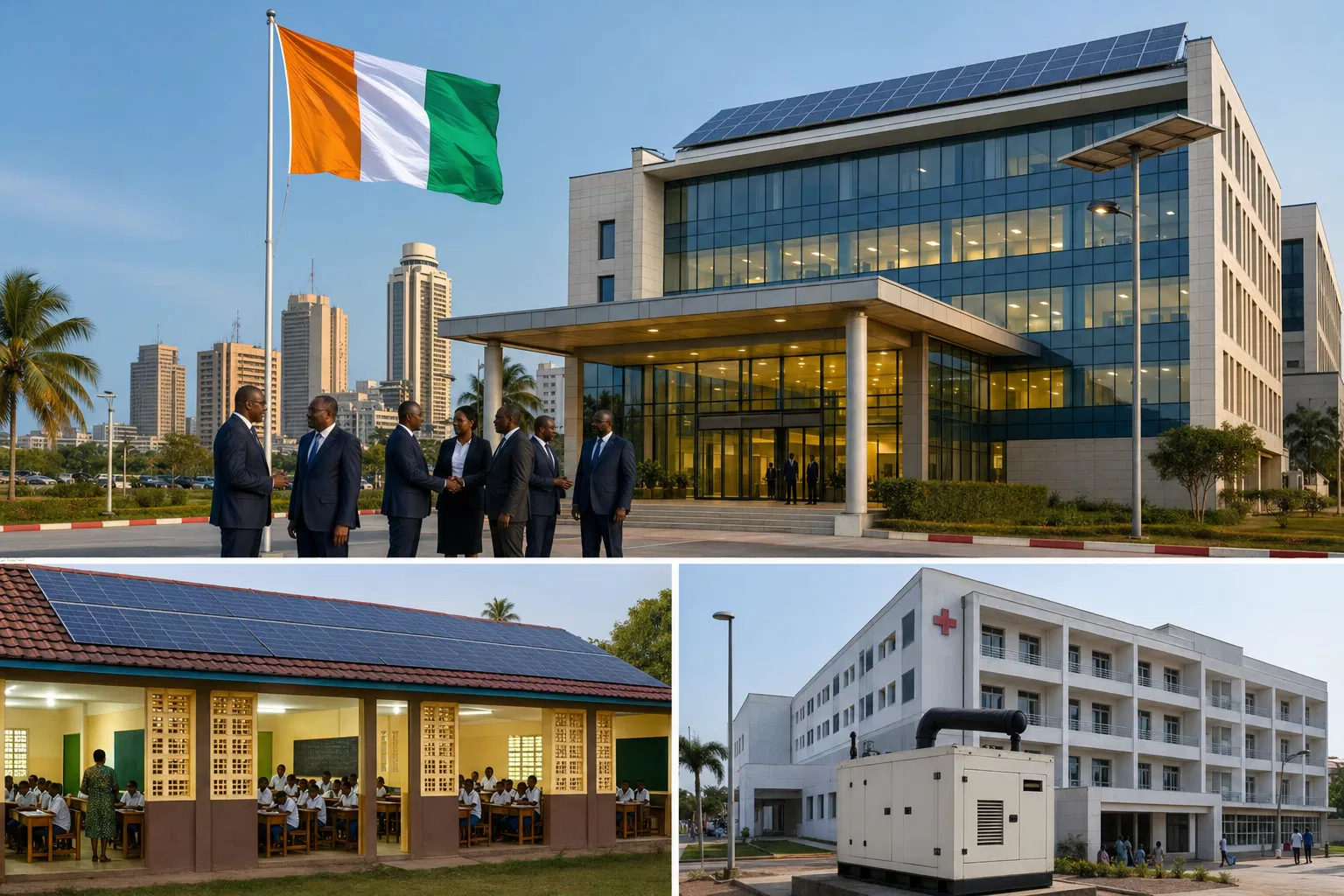 Institutions publiques et gouvernementales électrifiées en Côte d'Ivoire