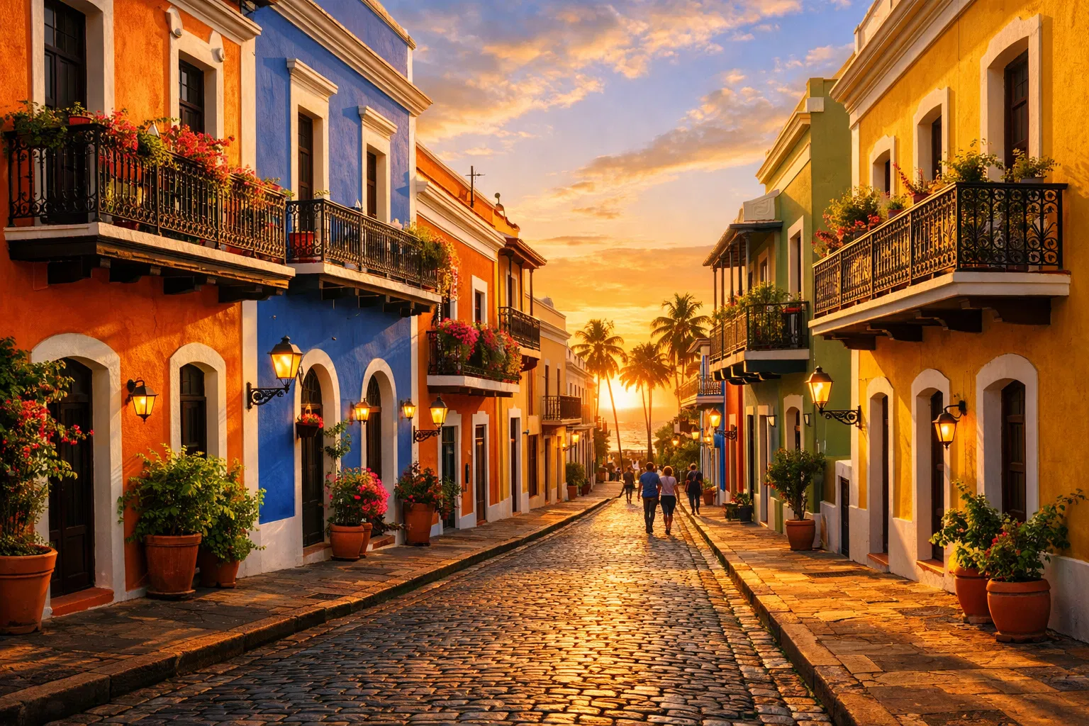 Colorful streets of Old San Juan, Puerto Rico