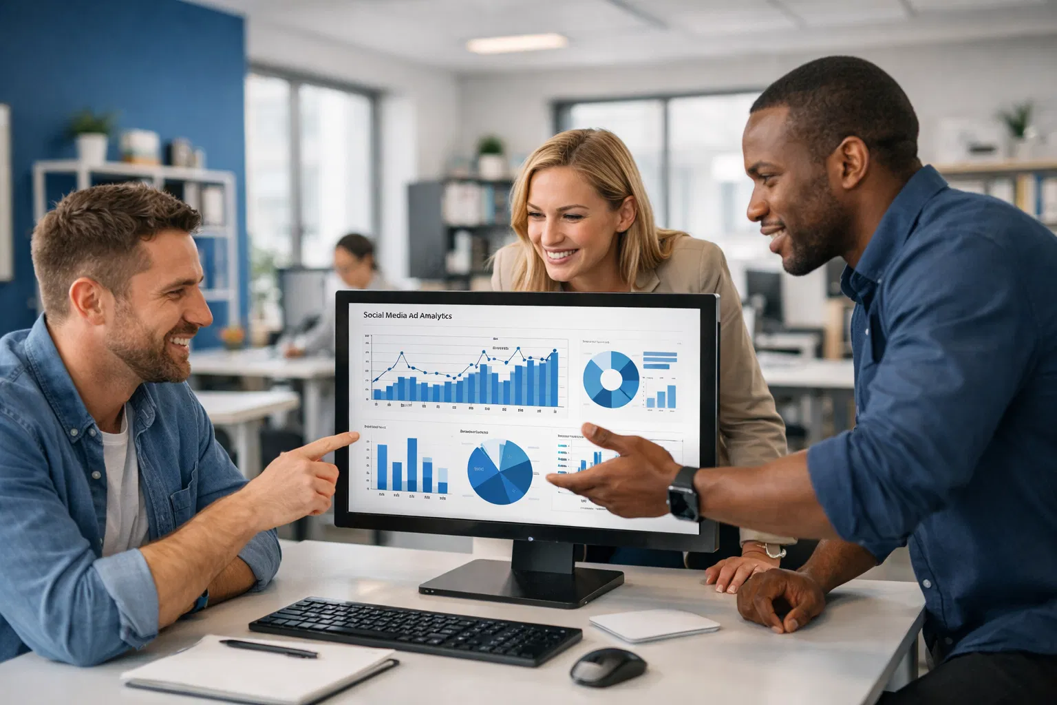 Greytechdigital team reviewing ad performance