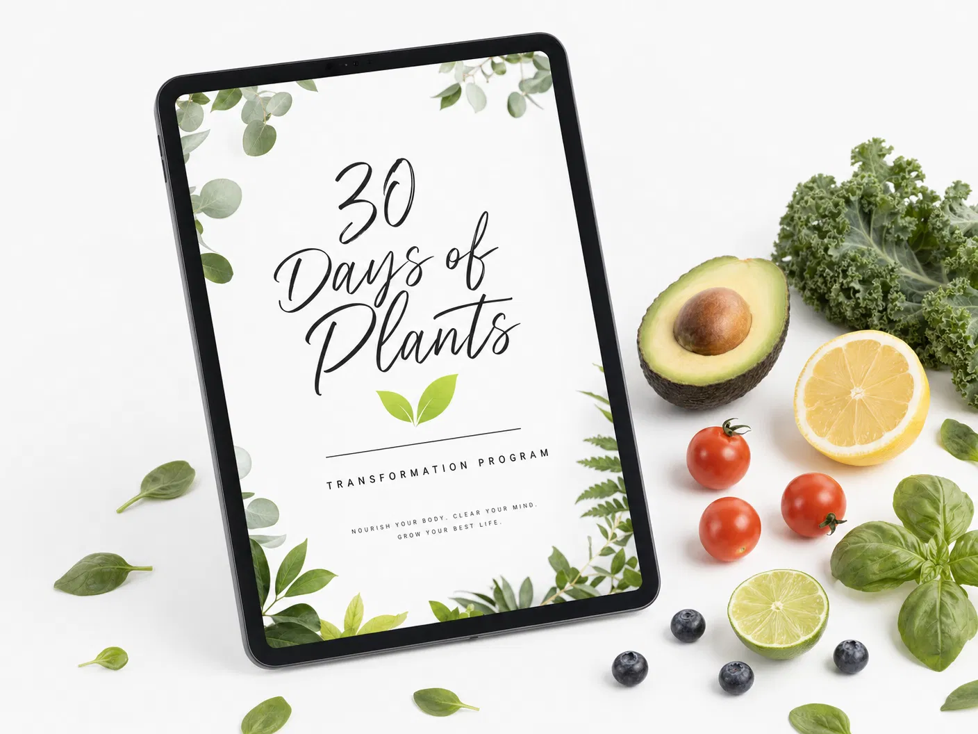 30 Days of Plants program guide on iPad