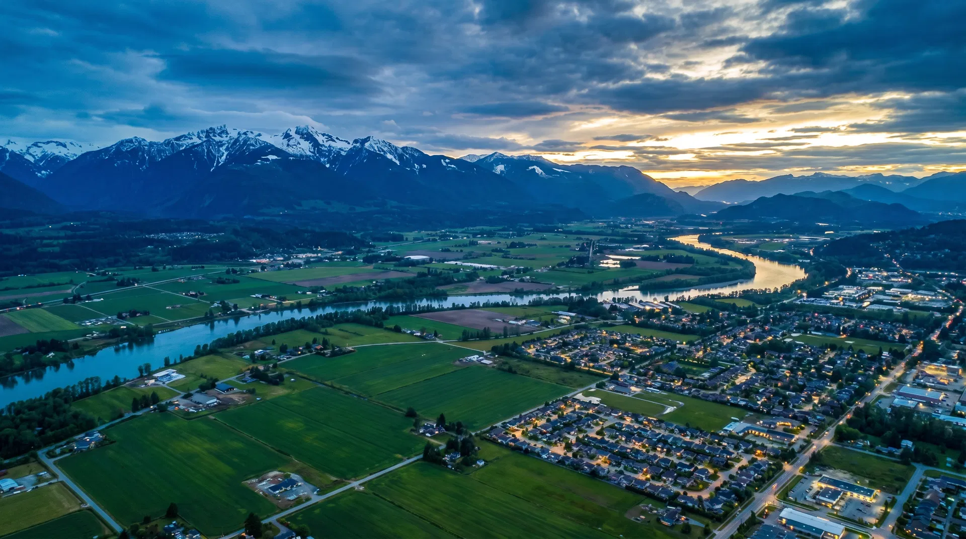 Fraser Valley aerial view