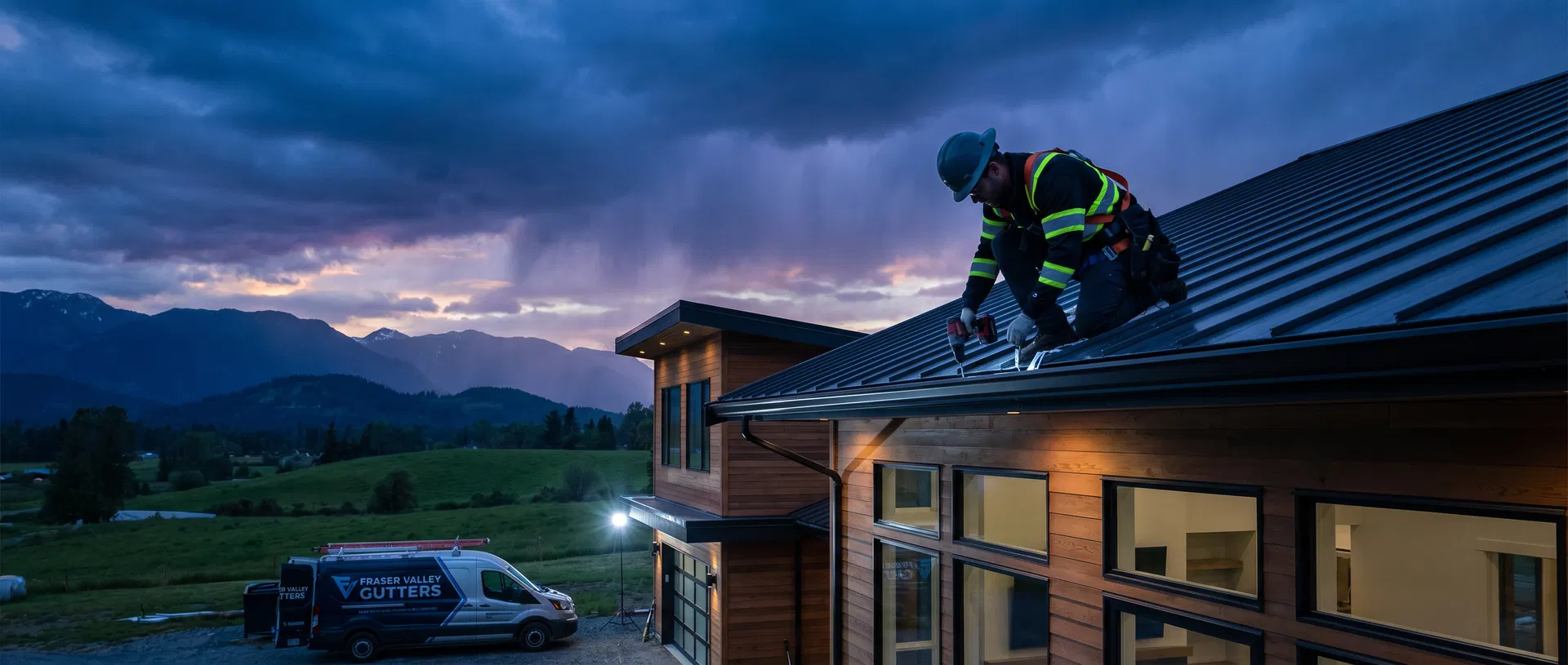 Gutter installation in the Fraser Valley