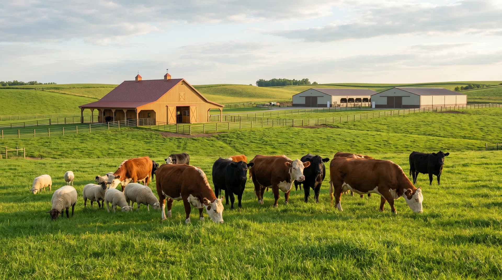 Professional livestock farm operation