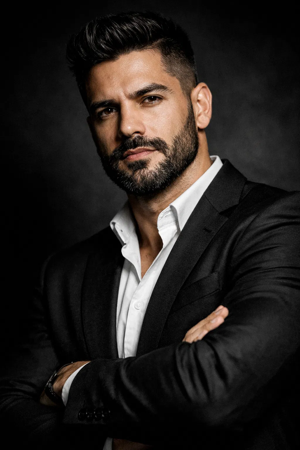 Homem com imagem estratégica e confiante
