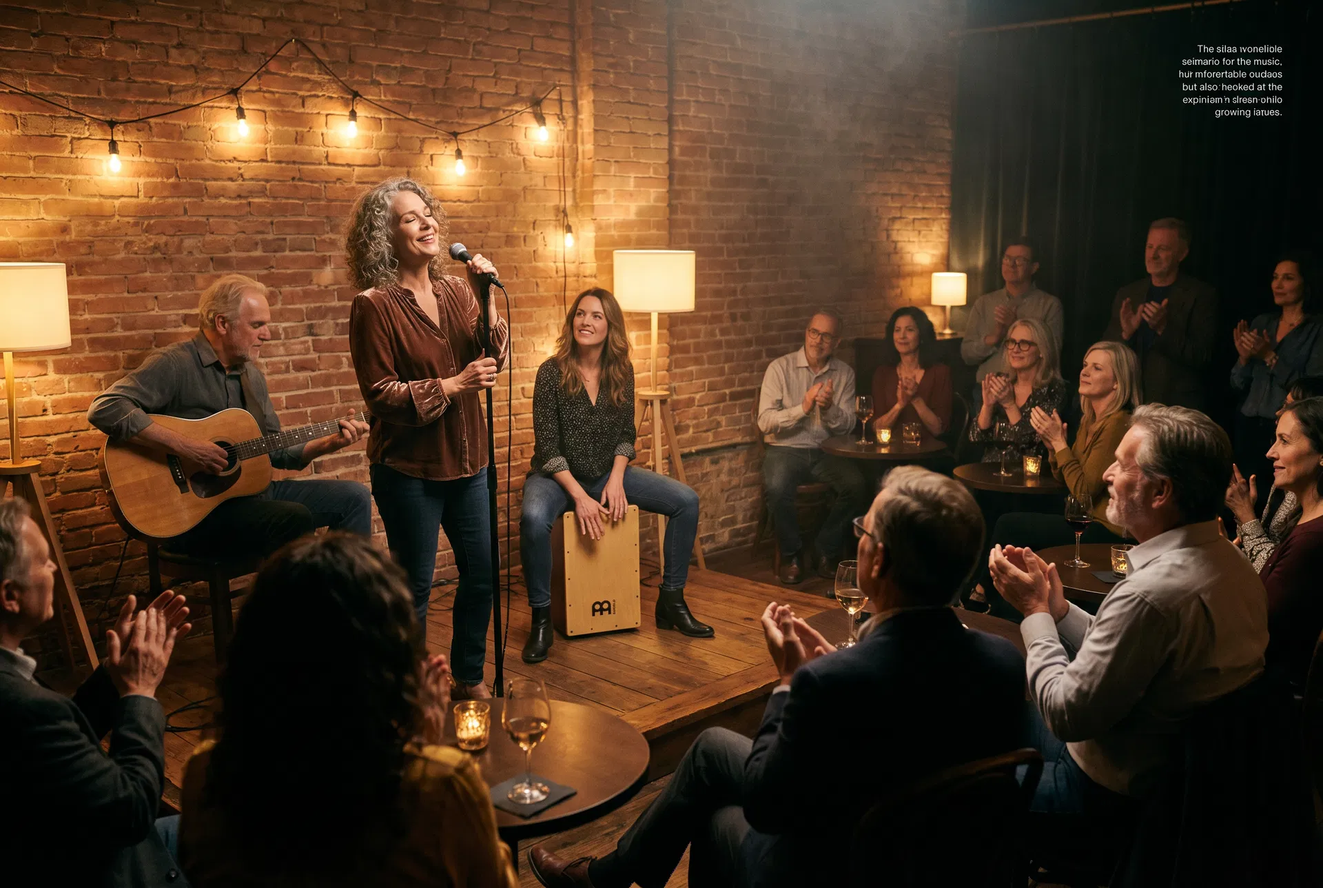 大人の生徒さんがライブ形式で演奏を楽しむ様子