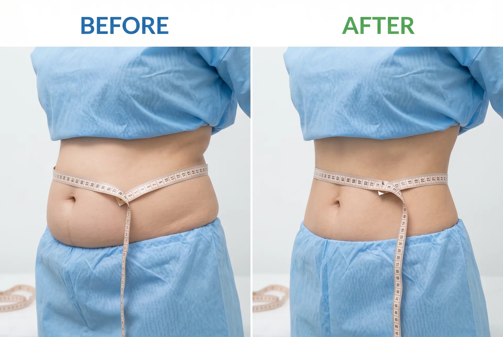 Before and after - Waist & Abdomen