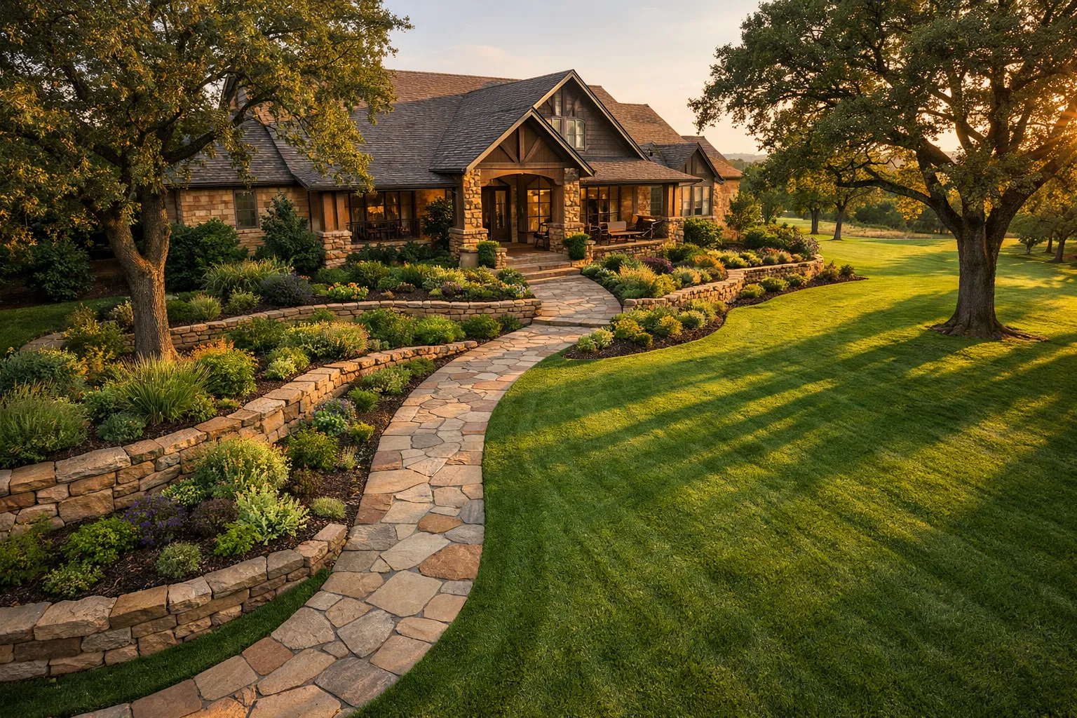 Beautiful landscaping work by 2B Landscaping in Durant, OK