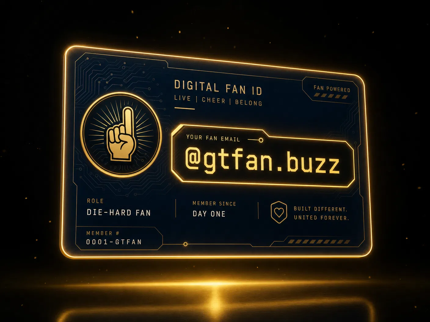 GTFan.buzz Digital Fan ID Card
