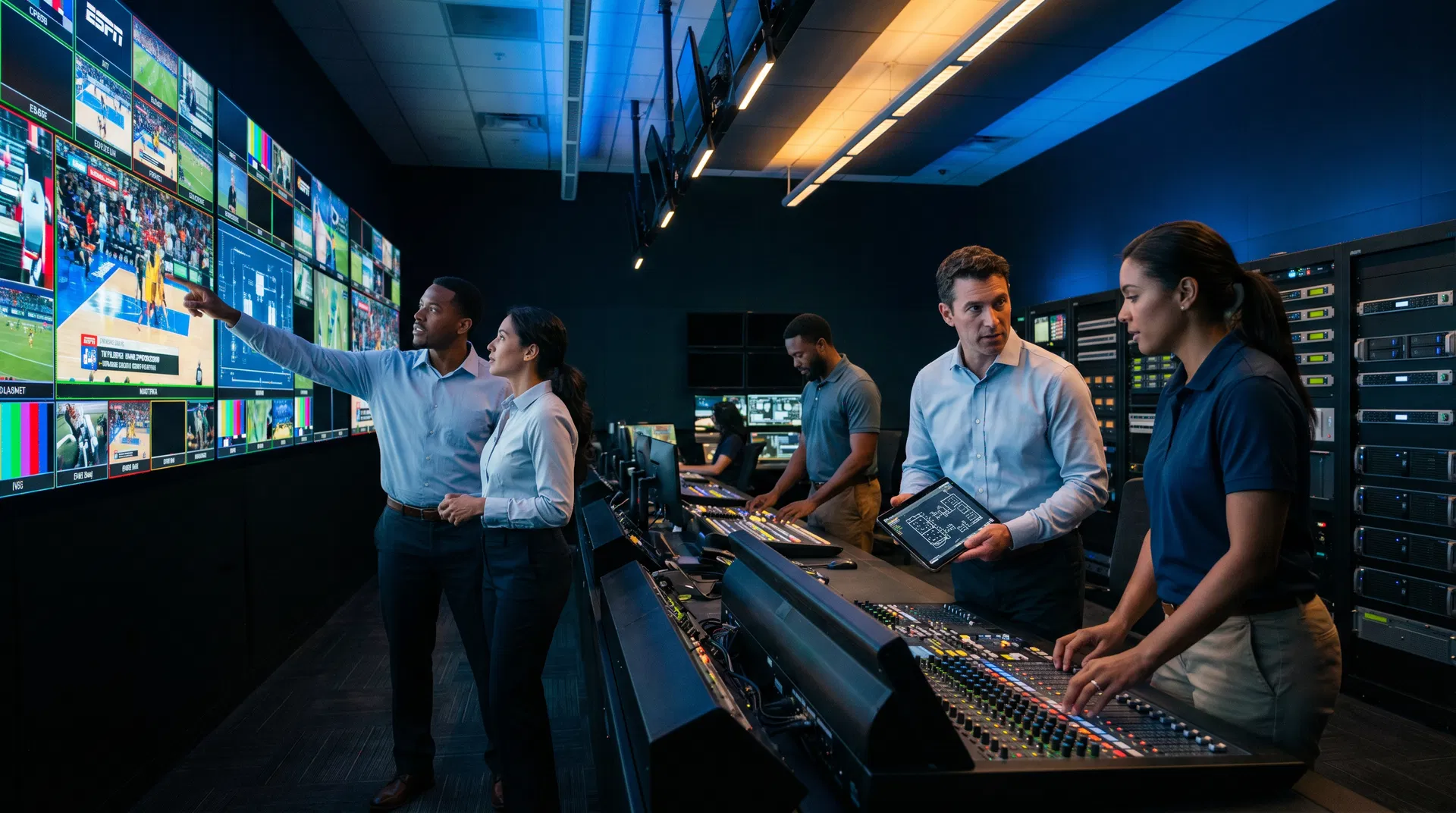 Professional AVL control room