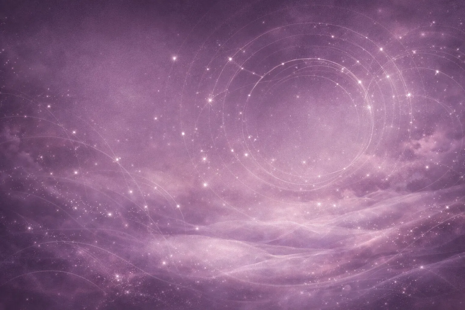 사주 서비스 소개 섹션을 위한 몽환적인 성좌 오브젝트 비주얼