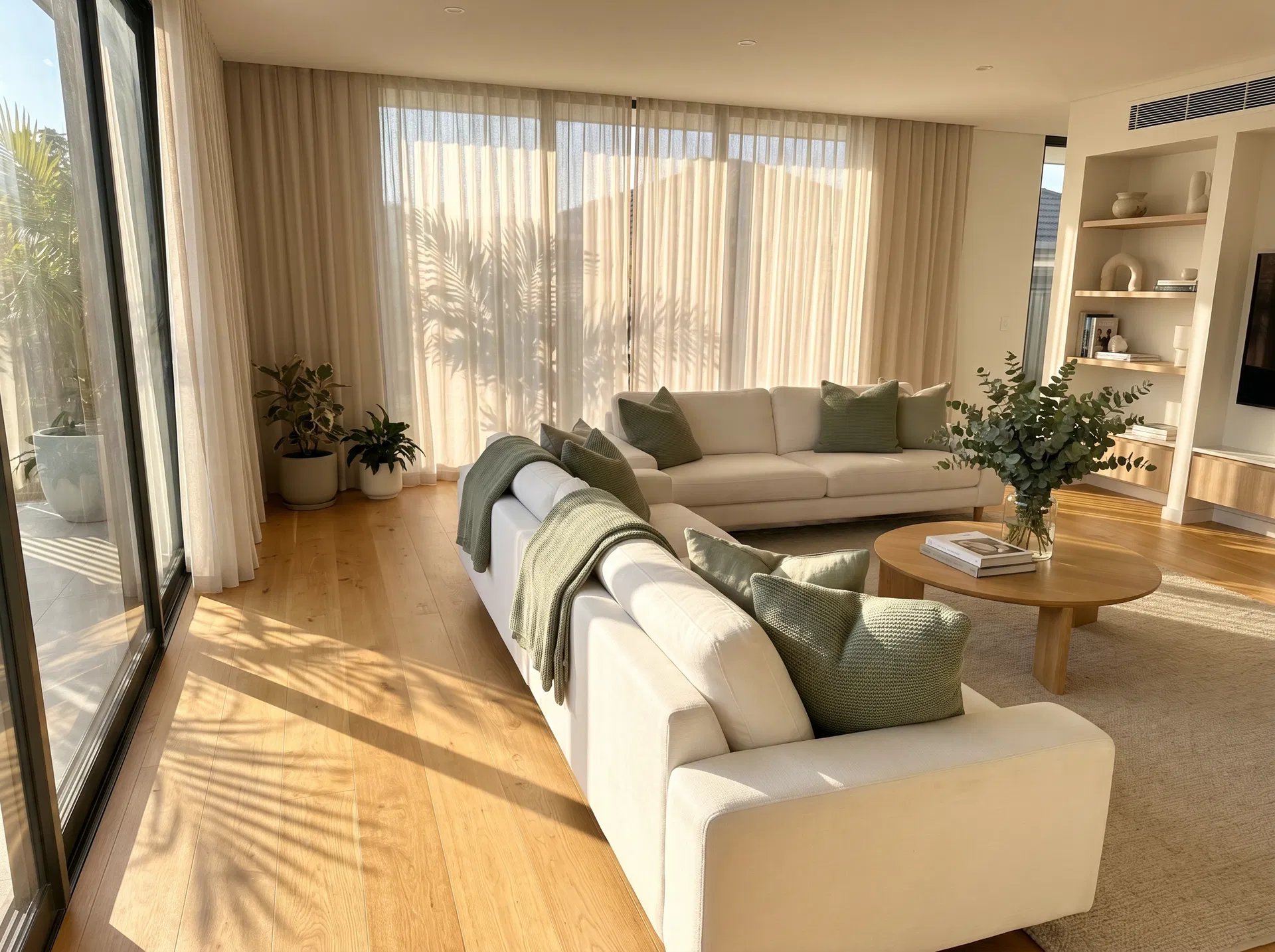 Beautifully clean California living room