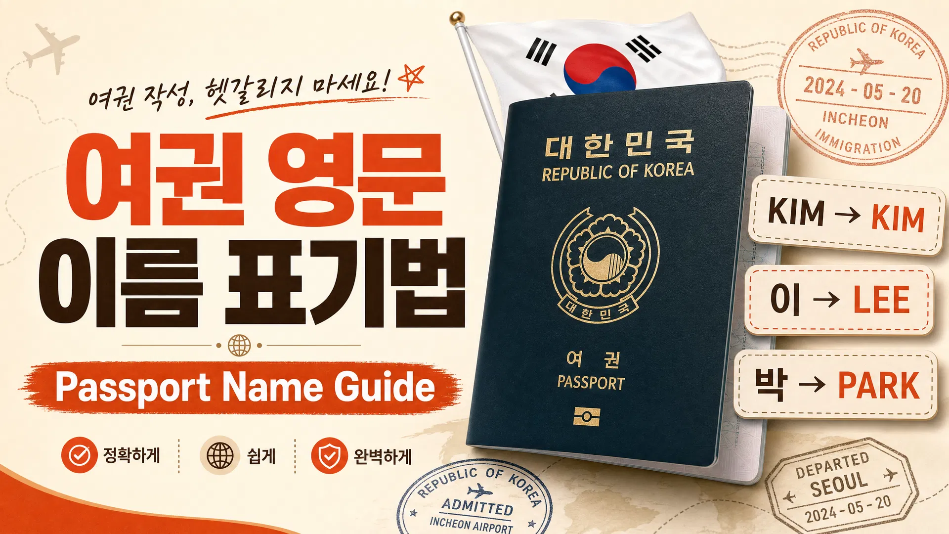 여권 영문 이름 표기법 완벽 정리 | 한글 이름 영어로 변환하는 방법 (+ 자동 변환기)