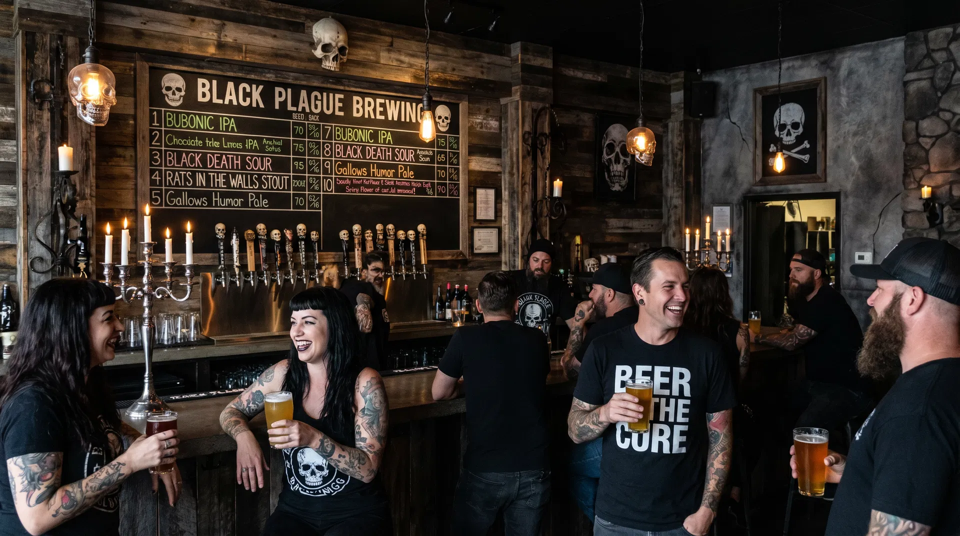 Black Plague Brewing edgy taproom in Oceanside California