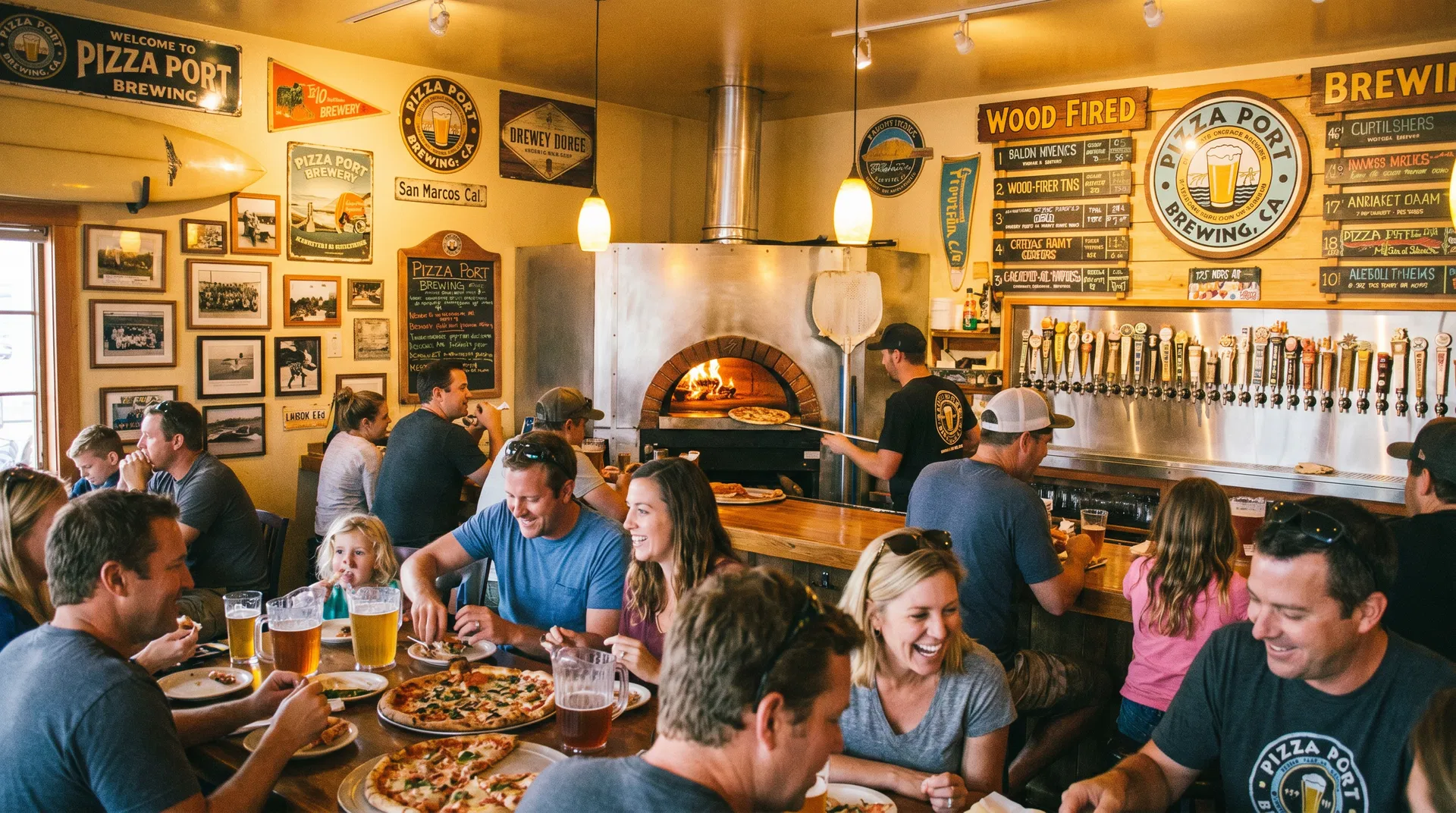Pizza Port Brewing craft beer and pizza in San Marcos