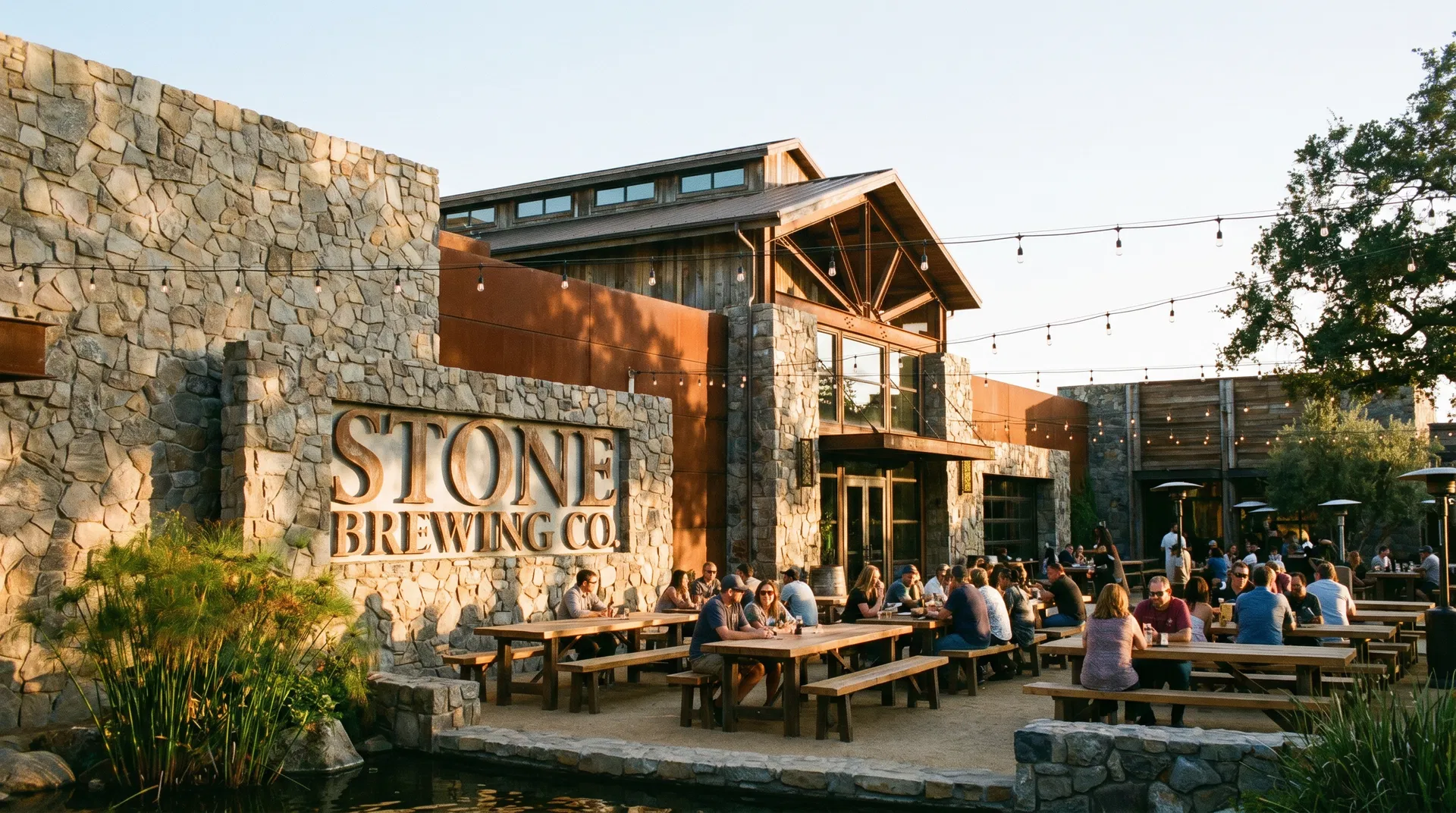 Stone Brewing World Bistro and Gardens beer garden in Escondido