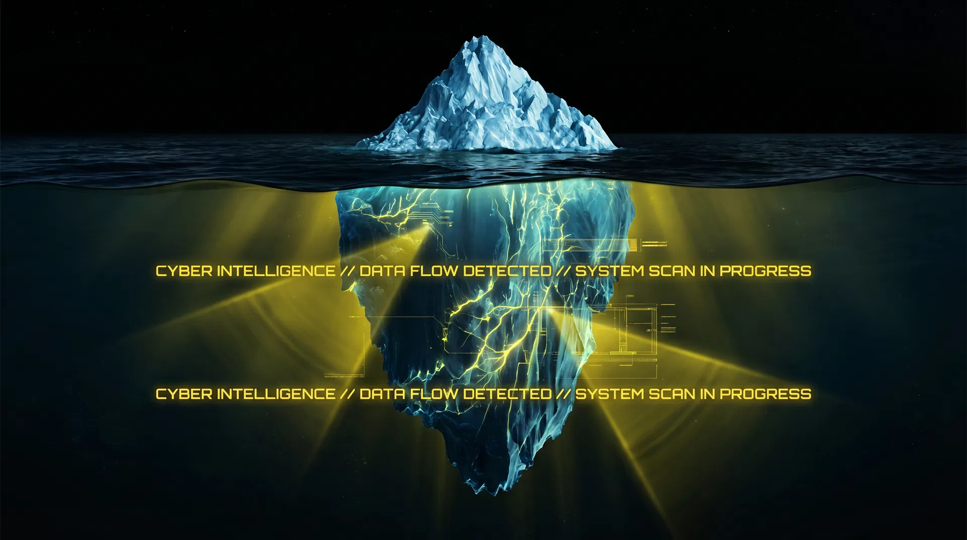 Cyveillance DMCA anti-piracy iceberg concept showing surface and hidden digital piracy threats